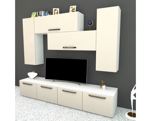 Living Armonia V4 MDF Vanilie - cu manere